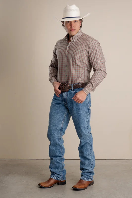 CALÇA JEANS MASCULINA TEXAS FARM MARMORIZADA - STYLE THREE HARD 100%