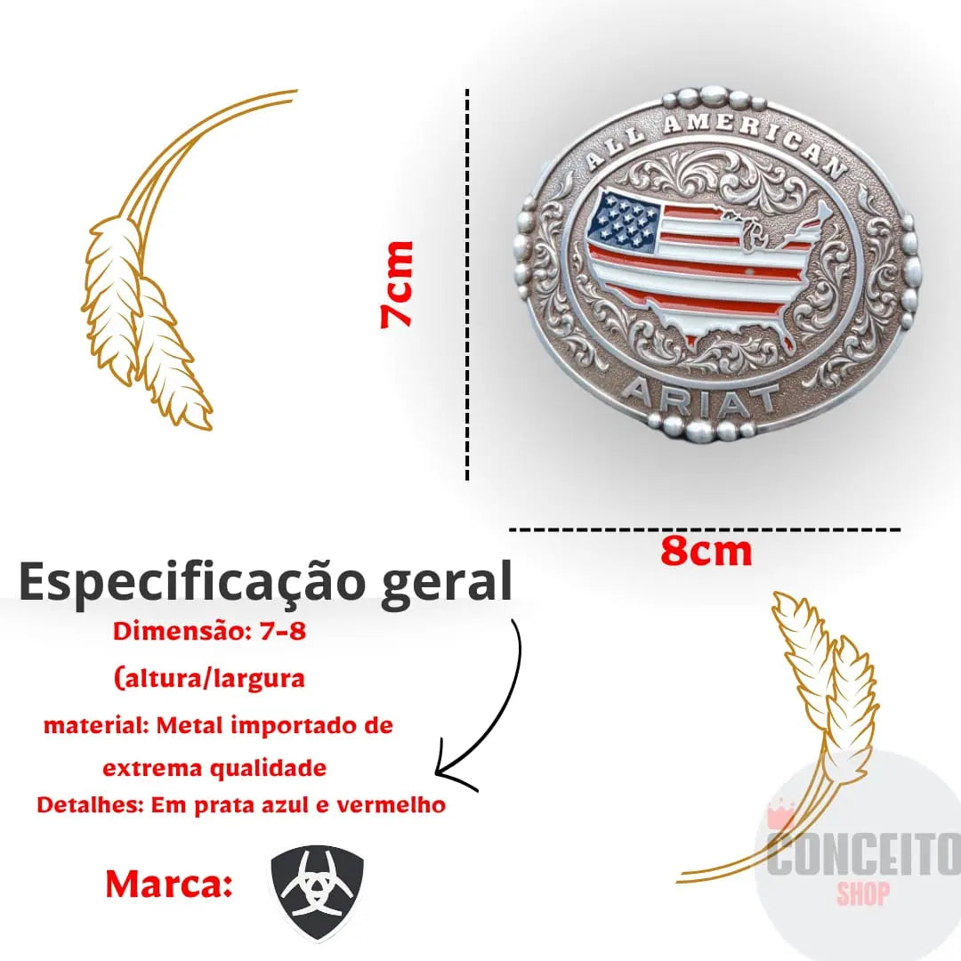 Fivela Ariat Importada American Usa