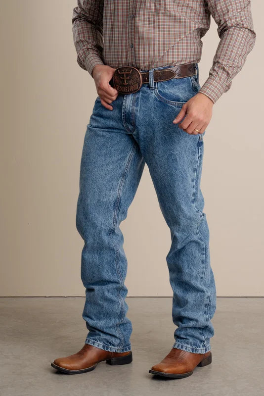 CALÇA JEANS MASCULINA TEXAS FARM MARMORIZADA - STYLE THREE HARD 100%