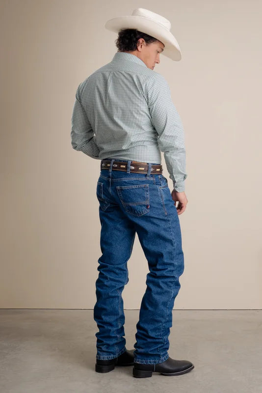 CALÇA JEANS MASCULINA TEXAS FARM ESCURA - STYLE THREE HARD 100%