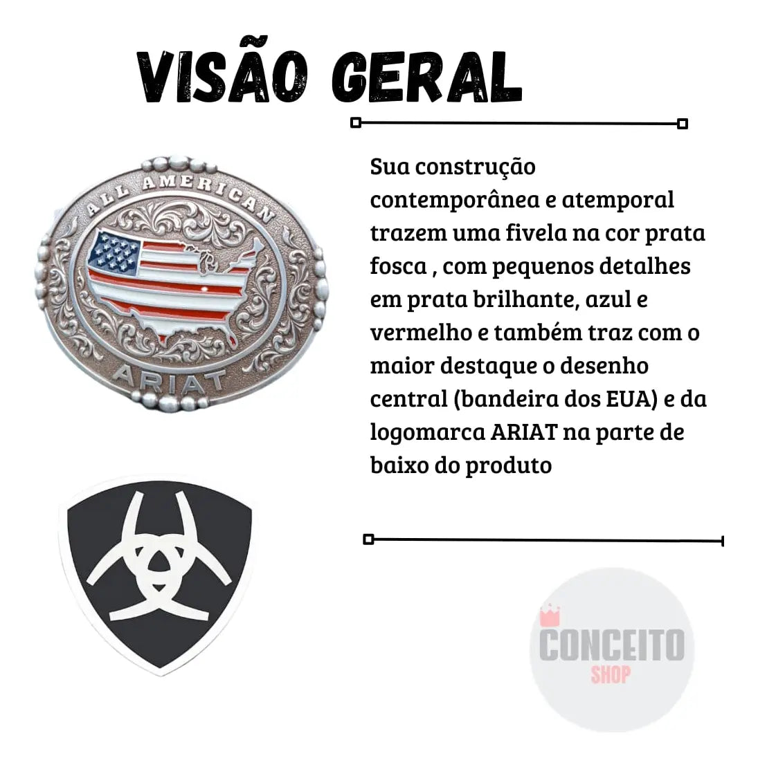 Fivela Ariat  Importada American Usa